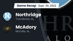 Recap: Northridge  vs. McAdory  2022