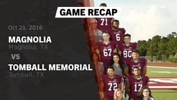 Recap: Magnolia  vs. Tomball Memorial  2016