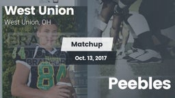 Matchup: West Union vs. Peebles 2017