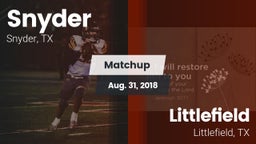 Matchup: Snyder  vs. Littlefield  2018