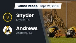 Recap: Snyder  vs. Andrews  2018