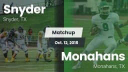 Matchup: Snyder  vs. Monahans  2018