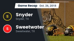 Recap: Snyder  vs. Sweetwater  2018