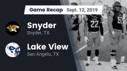 Recap: Snyder  vs. Lake View  2019