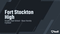 Snyder football highlights Fort Stockton High