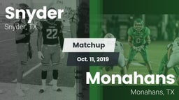 Matchup: Snyder  vs. Monahans  2019