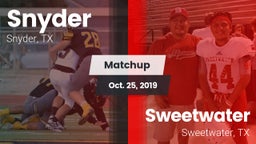 Matchup: Snyder  vs. Sweetwater  2019