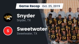 Recap: Snyder  vs. Sweetwater  2019