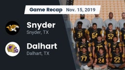 Recap: Snyder  vs. Dalhart  2019