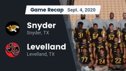 Recap: Snyder  vs. Levelland  2020