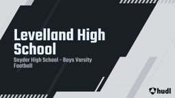 Snyder football highlights Levelland High School