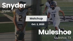 Matchup: Snyder  vs. Muleshoe  2020