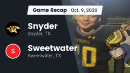 Recap: Snyder  vs. Sweetwater  2020