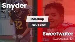 Matchup: Snyder  vs. Sweetwater  2020