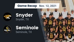 Recap: Snyder  vs. Seminole  2021