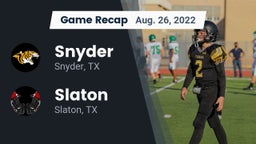 Recap: Snyder  vs. Slaton  2022
