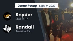 Recap: Snyder  vs. Randall  2022