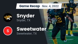 Recap: Snyder  vs. Sweetwater  2022