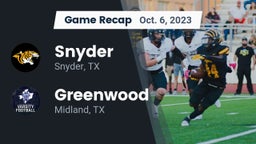 Recap: Snyder  vs. Greenwood   2023