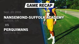 Recap: Nansemond-Suffolk Academy  vs. Perquimans  2016