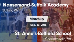 Matchup: Nansemond-Suffolk vs. St. Anne's-Belfield School 2016