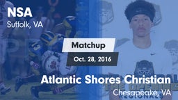 Matchup: Nansemond-Suffolk vs. Atlantic Shores Christian  2016