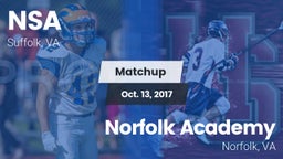 Matchup: Nansemond-Suffolk vs. Norfolk Academy 2017