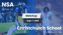 Matchup: Nansemond-Suffolk vs. Christchurch School 2018