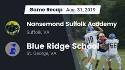 Recap: Nansemond Suffolk Academy vs. Blue Ridge School 2019