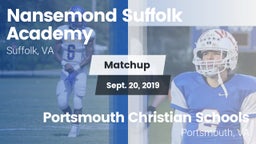 Matchup: Nansemond-Suffolk vs. Portsmouth Christian Schools 2019