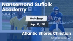 Matchup: Nansemond-Suffolk vs. Atlantic Shores Christian  2019