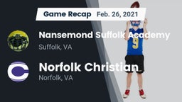 Recap: Nansemond Suffolk Academy vs. Norfolk Christian  2021
