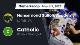 Recap: Nansemond Suffolk Academy vs. Catholic  2021