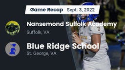 Recap: Nansemond Suffolk Academy vs. Blue Ridge School 2022