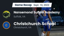Recap: Nansemond Suffolk Academy vs. Christchurch School 2022