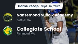 Recap: Nansemond Suffolk Academy vs. Collegiate School 2022