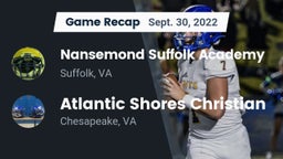 Recap: Nansemond Suffolk Academy vs. Atlantic Shores Christian  2022