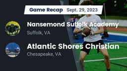 Recap: Nansemond Suffolk Academy vs. Atlantic Shores Christian  2023