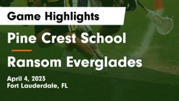 Pine Crest School vs Ransom Everglades  Game Highlights - April 4, 2023