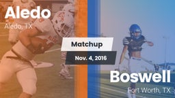 Matchup: Aledo  vs. Boswell  2016