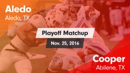 Matchup: Aledo  vs. Cooper  2016