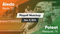 Matchup: Aledo  vs. Poteet  2016