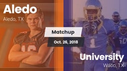 Matchup: Aledo  vs. University  2018