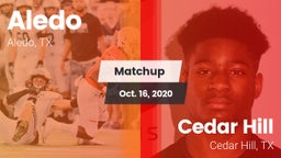 Matchup: Aledo  vs. Cedar Hill  2020