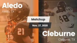 Matchup: Aledo  vs. Cleburne  2020