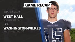 Recap: West Hall  vs. Washington-Wilkes  2016
