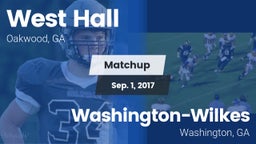 Matchup: West Hall High vs. Washington-Wilkes  2017