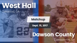 Matchup: West Hall High vs. Dawson County  2017