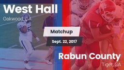 Matchup: West Hall High vs. Rabun County  2017