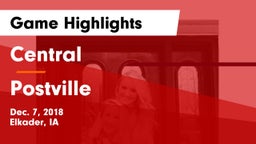Central  vs Postville  Game Highlights - Dec. 7, 2018